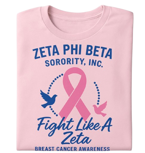Zeta Phi Beta Breast Cancer Areness T-Shirt