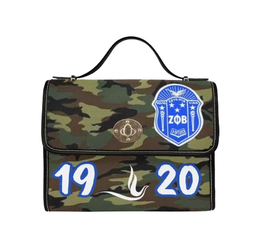 Zeta Phi Beta Camouflage Canvas Handbag