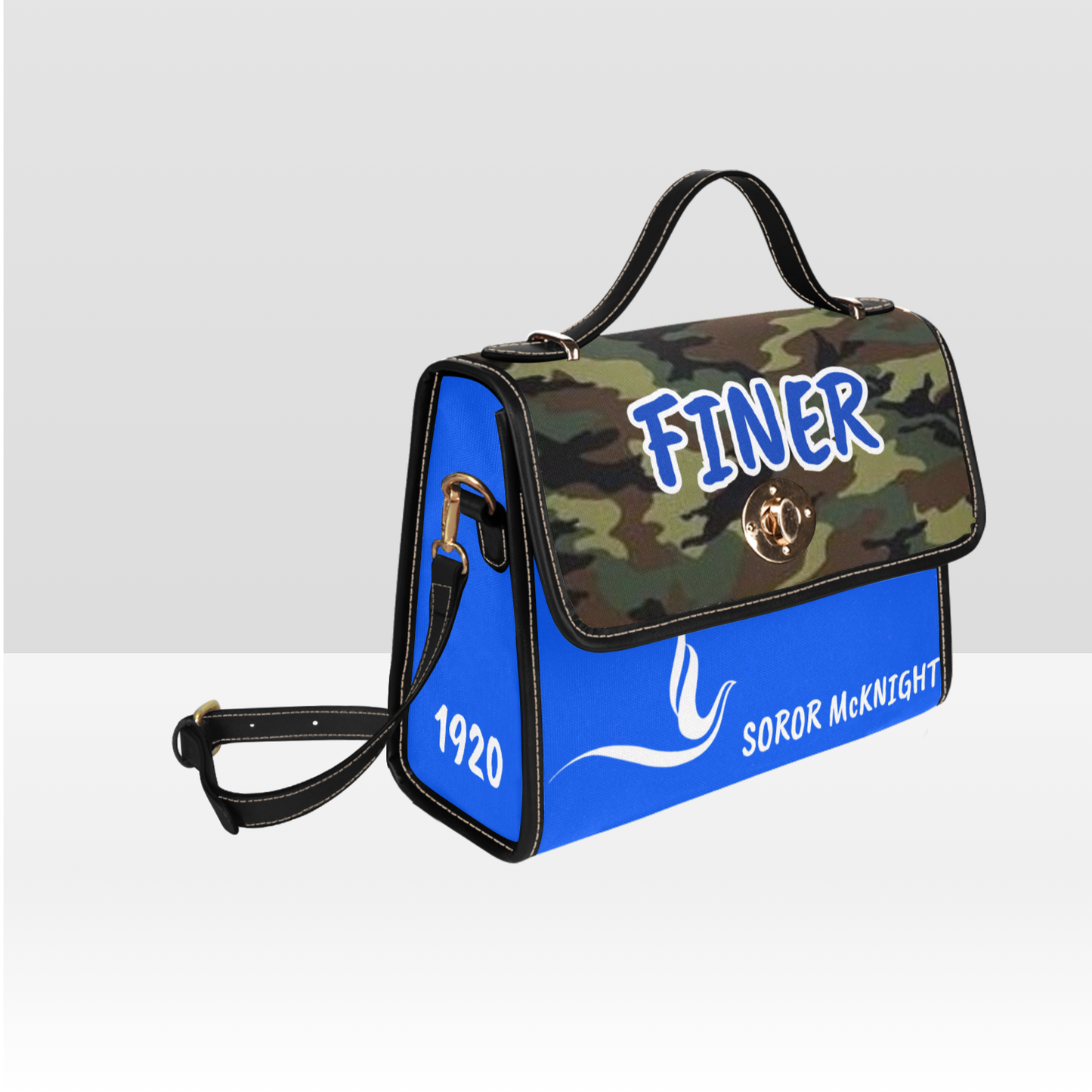 Zeta Phi Beta Camouflage Finer Canvas Bag