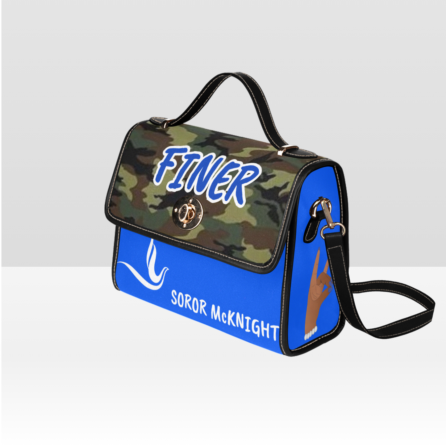 Zeta Phi Beta Camouflage Finer Canvas Bag