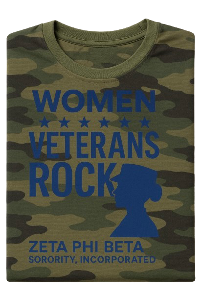 Zeta Phi Beta Women Veterans Rock T-Shirt